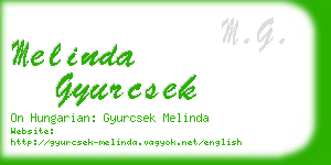 melinda gyurcsek business card